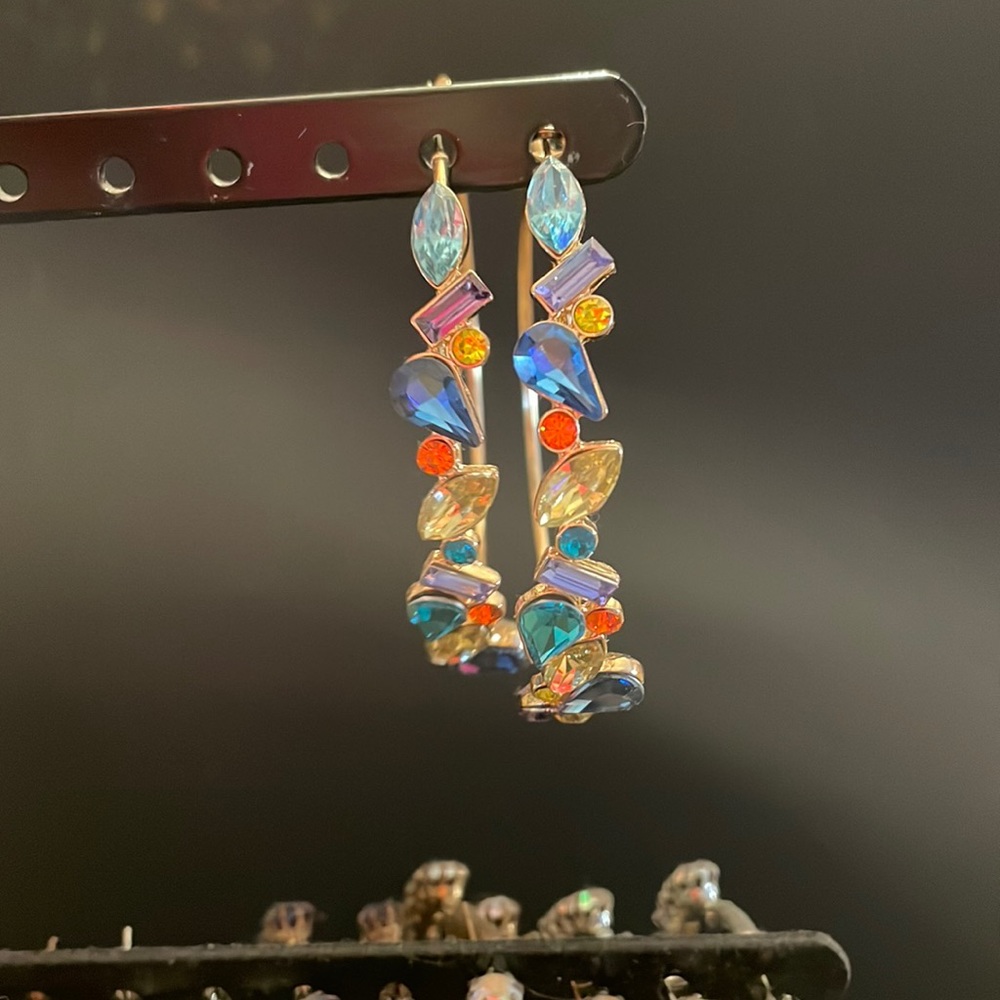 Gemstone earrings - blue color way